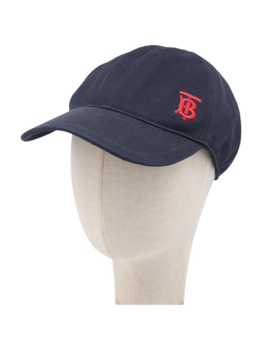 BURBERRY Cap Cotton Navy Red